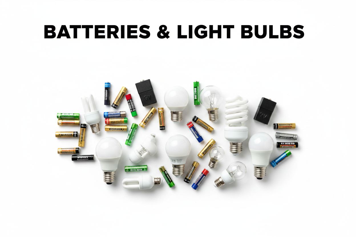 BATTERIES & LIGHT BULBS