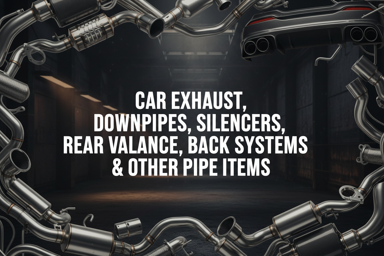 CAR EXHAUST, DOWNPIPES, SILENCERS, REAR VALANCE, BACK SYSTEMS & OTHER PIPE ITEMS
