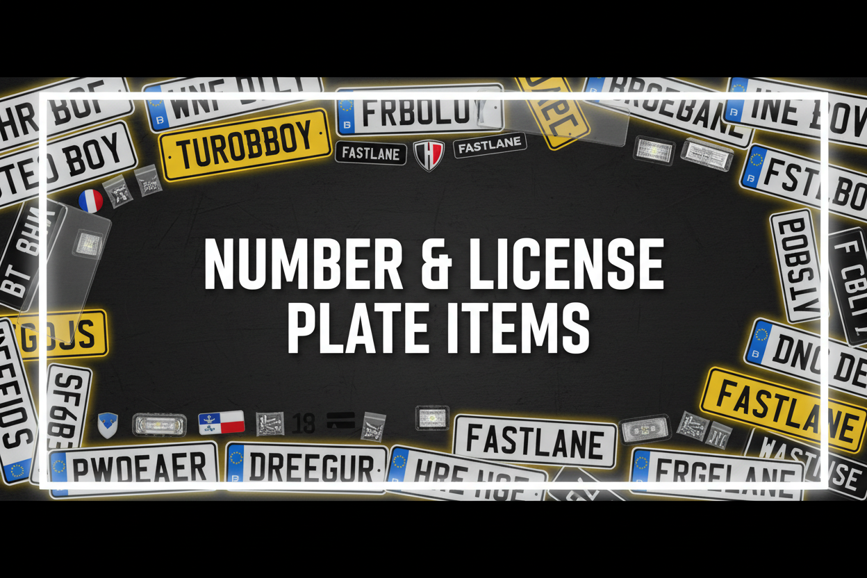 CAR NUMBER PLATE & LICENSE PLATE ITEMS