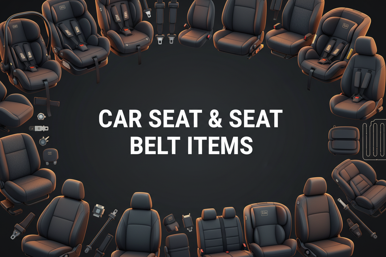 CAR SEAT & SEAT BELT ITEMS