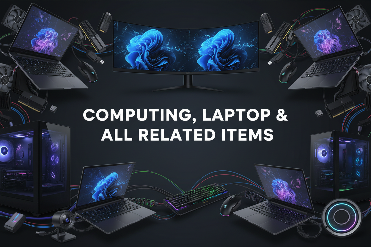 COMPUTING, LAPTOP AND ALL RELATED ITEMS