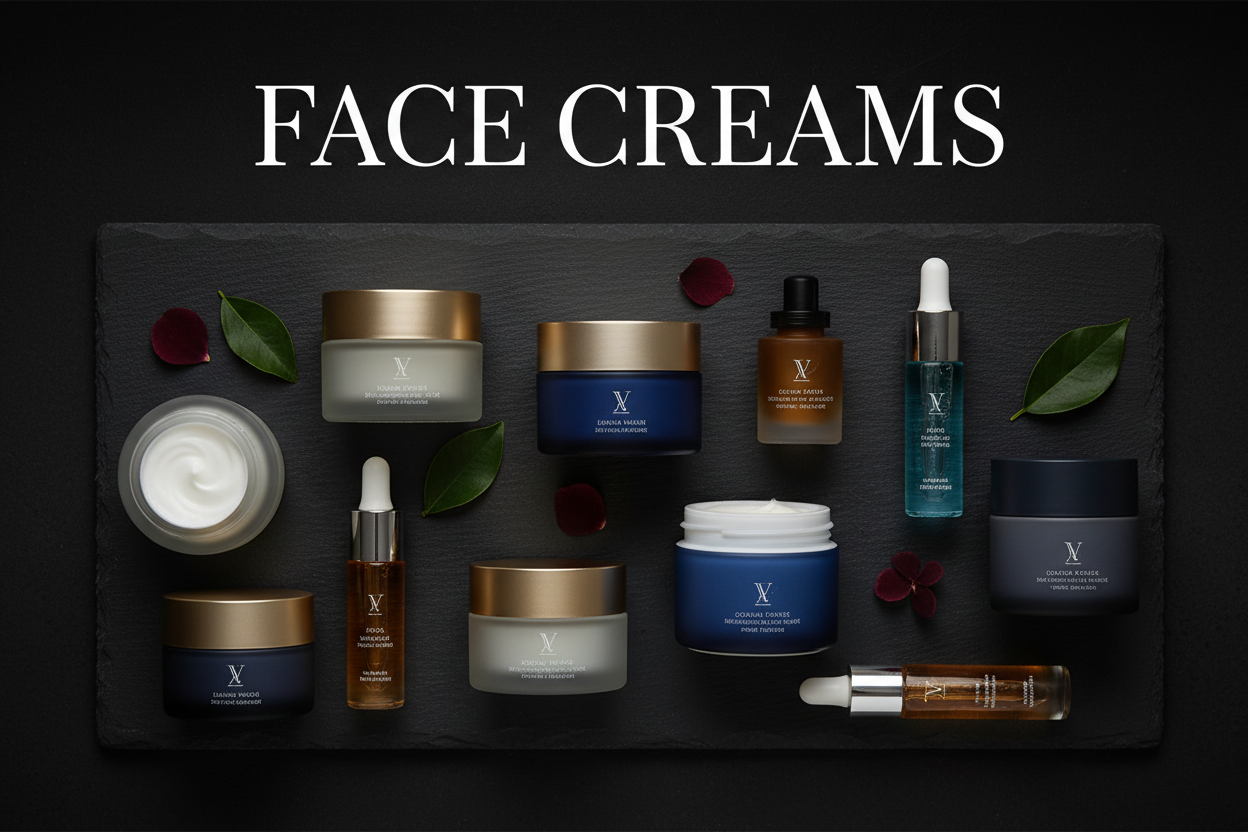 FACE CREAMS, SERUMS, MASKS & SKIN CARE ITEMS