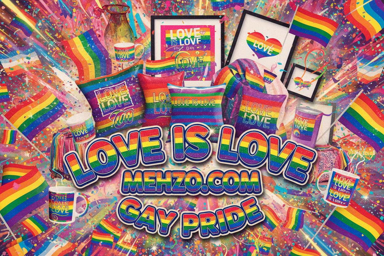 MEHZO PRINTED - LOVE IS LOVE GAY PRIDE COLLECTION HOME & LIVING