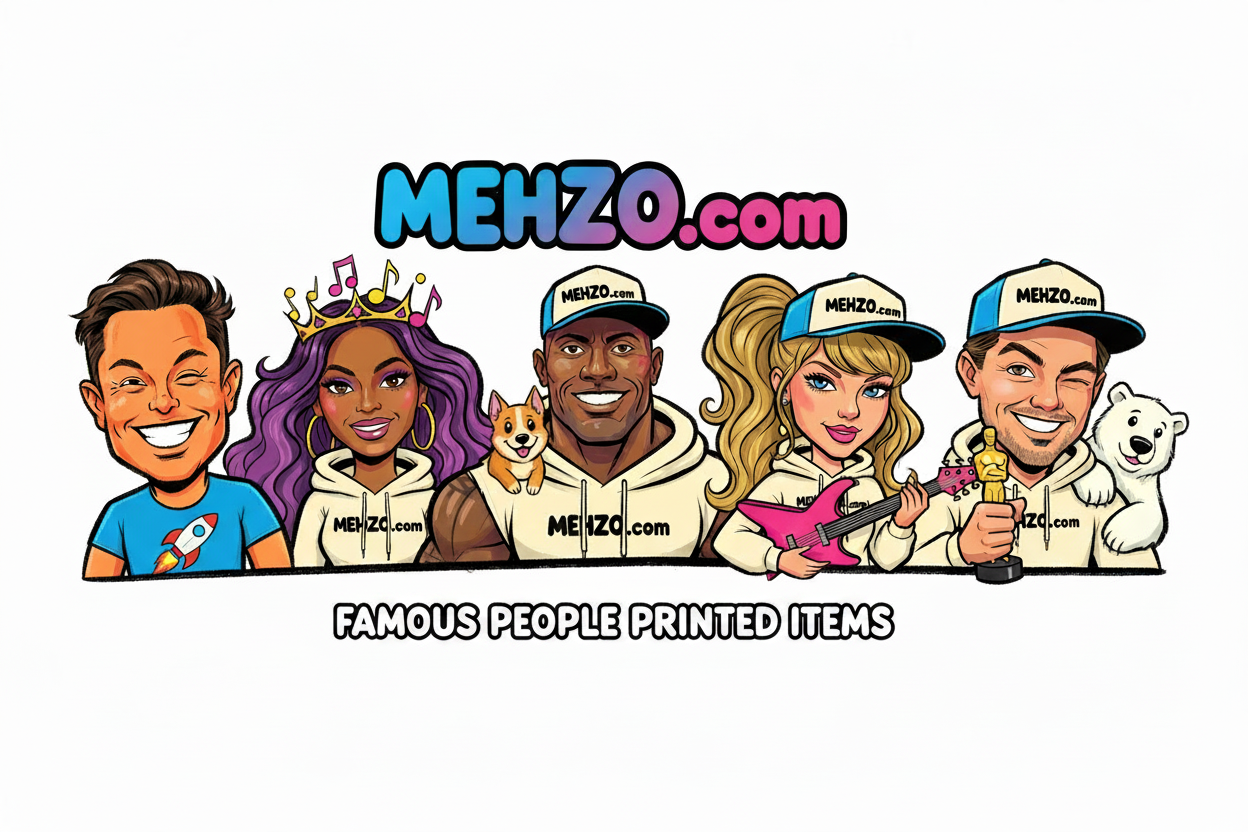 MEHZO FAMOUS PEOPLE PRINTED ITEMS