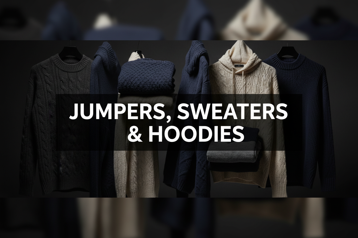 MENS JUMPERS, SWEATERS & HOODIES