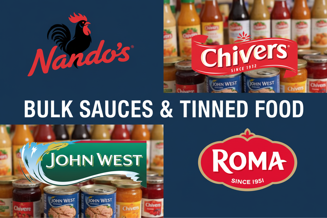 BULK NANDOS, CHIVERS, ROMA & JOHN WEST ITEMS
