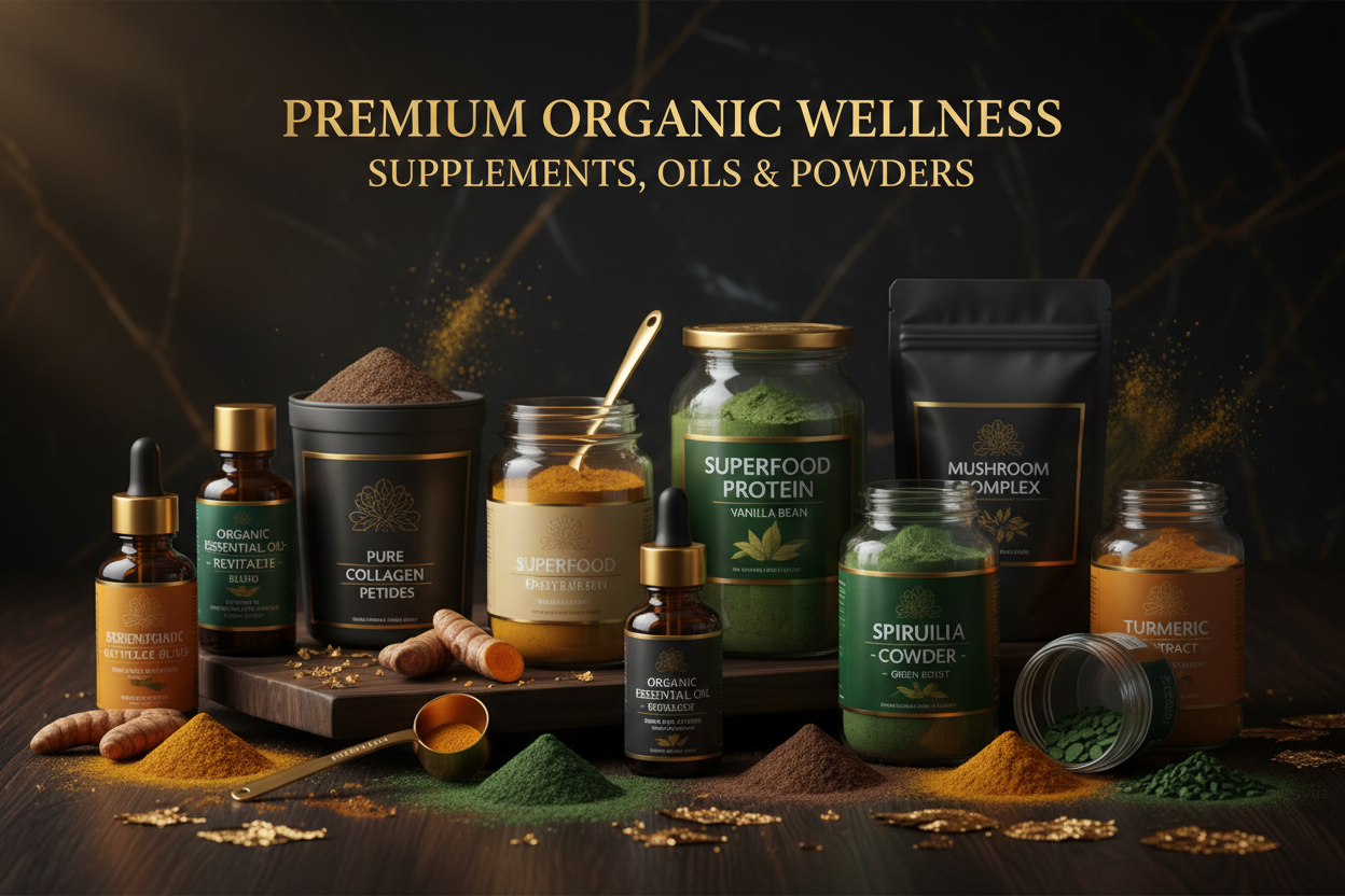 ORGANIC SUPPLEMENTS, OILS & POWDERS