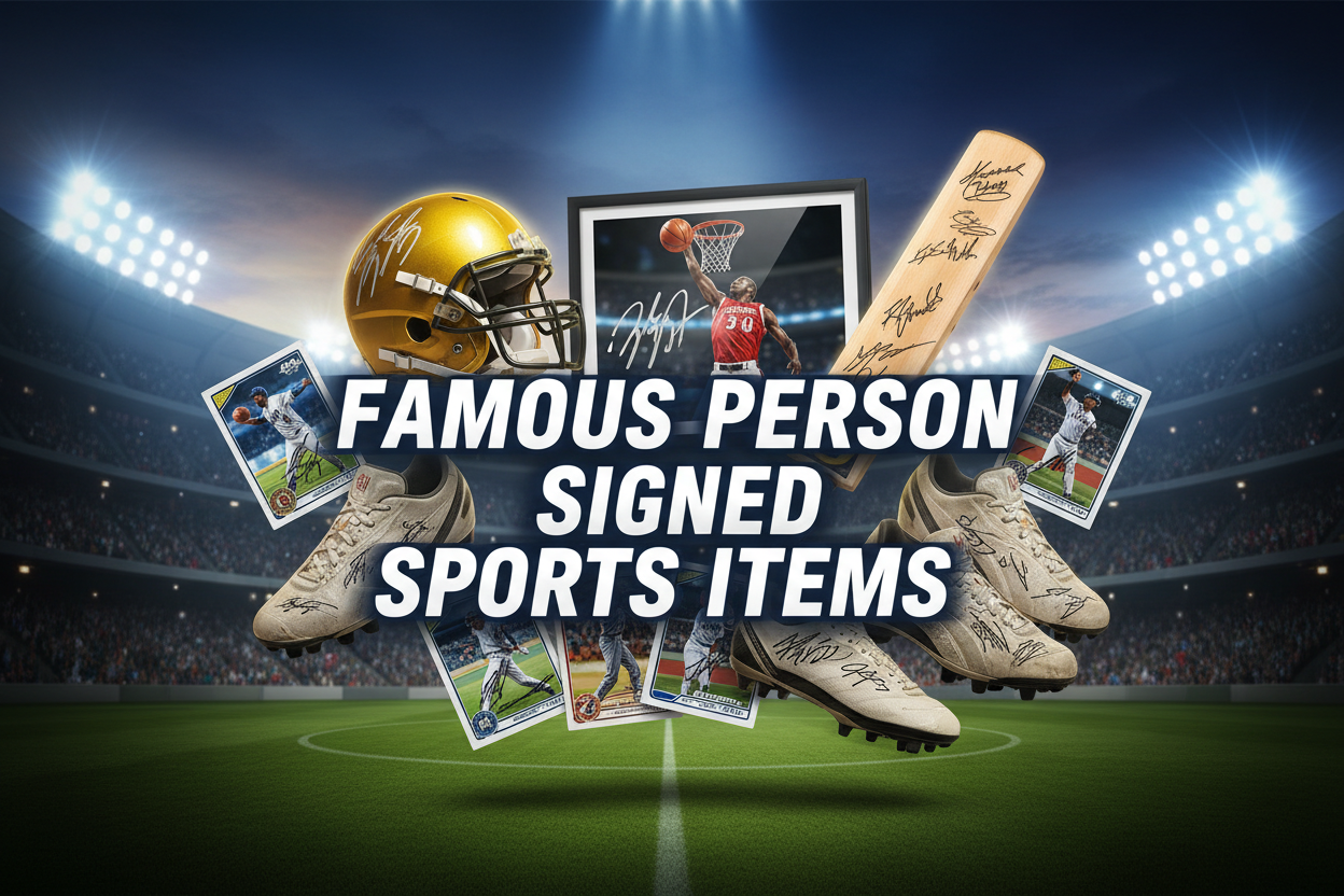 FAMOUS PERSON SIGNED SPORTS ITEMS