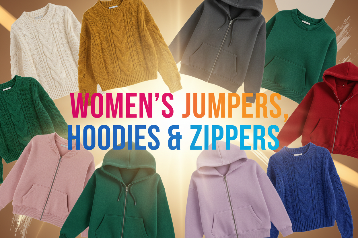 WOMEN'S JUMPERS, HOODIES & ZIPPERS