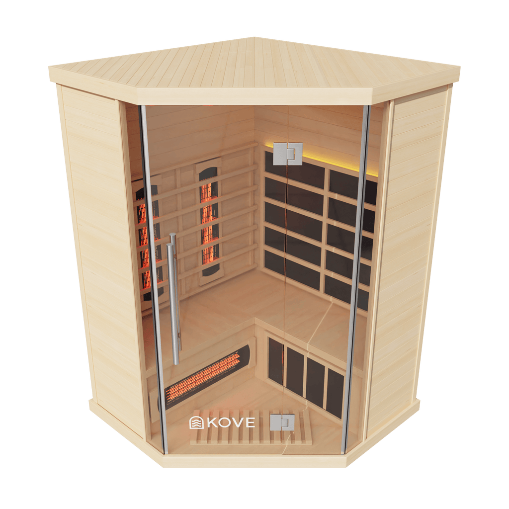 KOVE Corner Full Spectrum Infrared Sauna – 3–4 Person