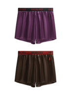 2 Pack Men's Solid Lounge Casual Boxers