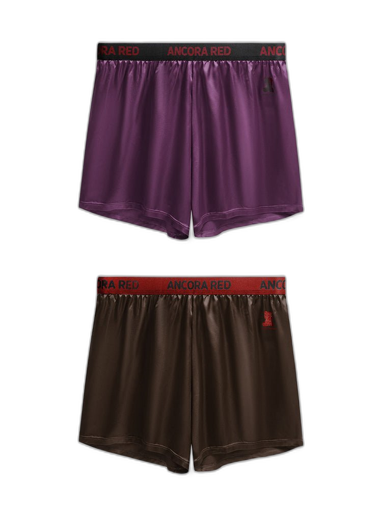 2 Pack Men's Solid Lounge Casual Boxers