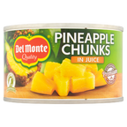 12 x Del Monte Pineapple Chunks In Juice 230Gm