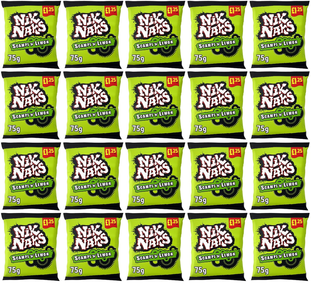 20 x Kp Nik Naks Scampy & Lemon - 75GM