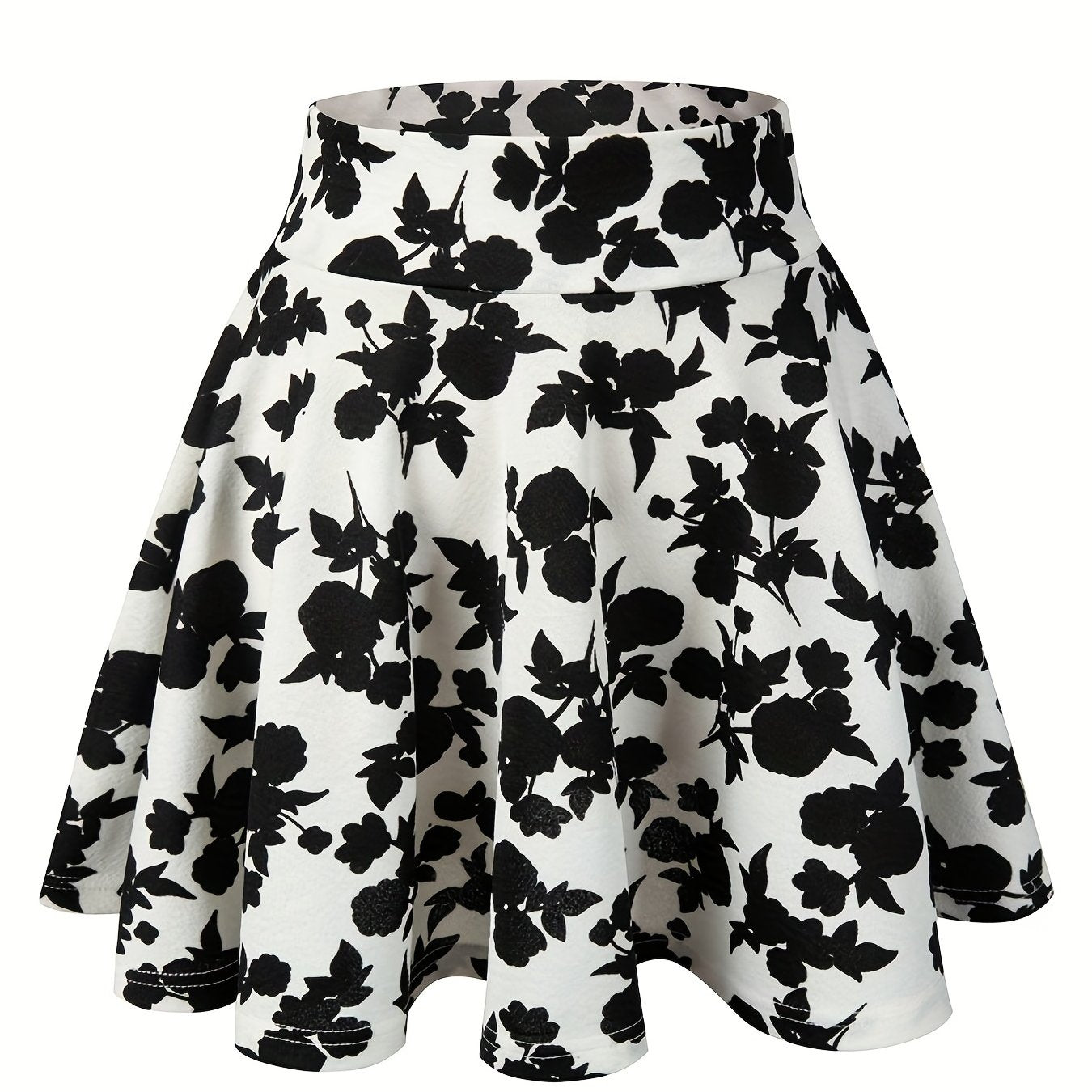 Kpop Polka Dot Print Skater Skirts, Casual Ruffle A Line Versatile Mini Skirts, Women's Clothing