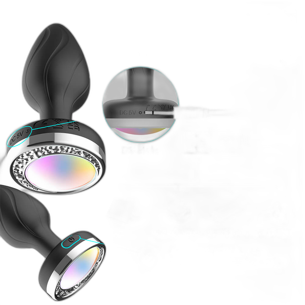 Moon & Antler - Remote Control Light-Up Silicone Vibrating Butt Plug