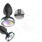 Moon & Antler - Remote Control Light-Up Silicone Vibrating Butt Plug
