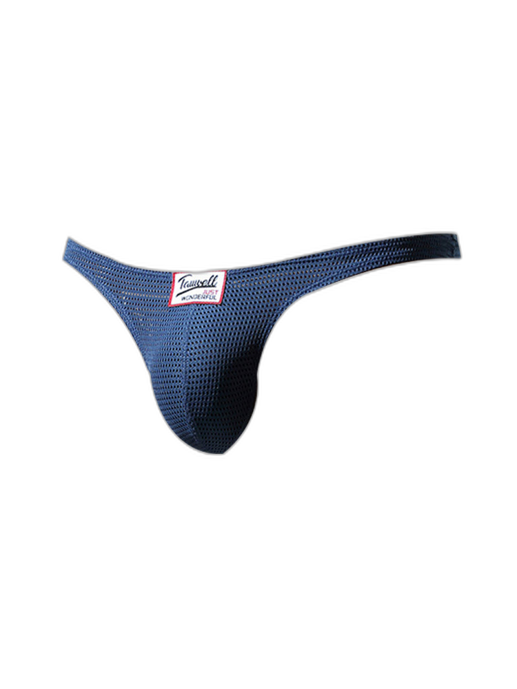 2 Pack Men's Sexy Breathable Mesh Thongs with High Stretch