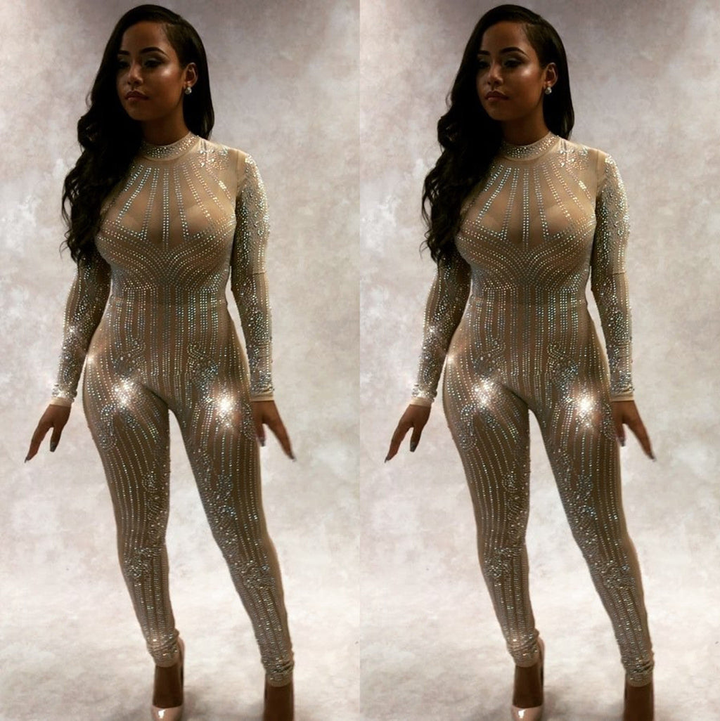 New Hot Drill Mesh Women's Jumpsuit