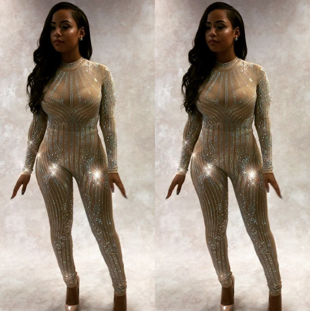 New Hot Drill Mesh Women's Jumpsuit
