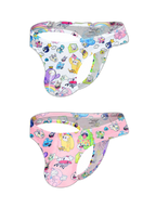 2 Pack Men's Low-Rise Sexy Print Thong