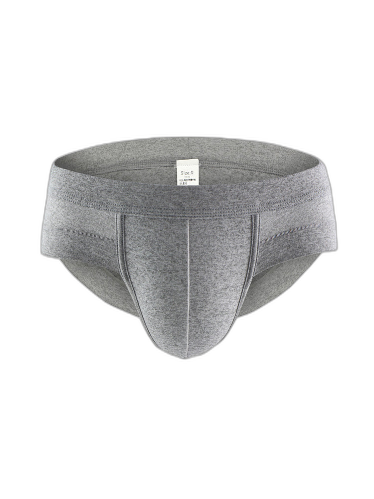 4 Pack Men's Solid Breathable Anti-Pinch Briefs