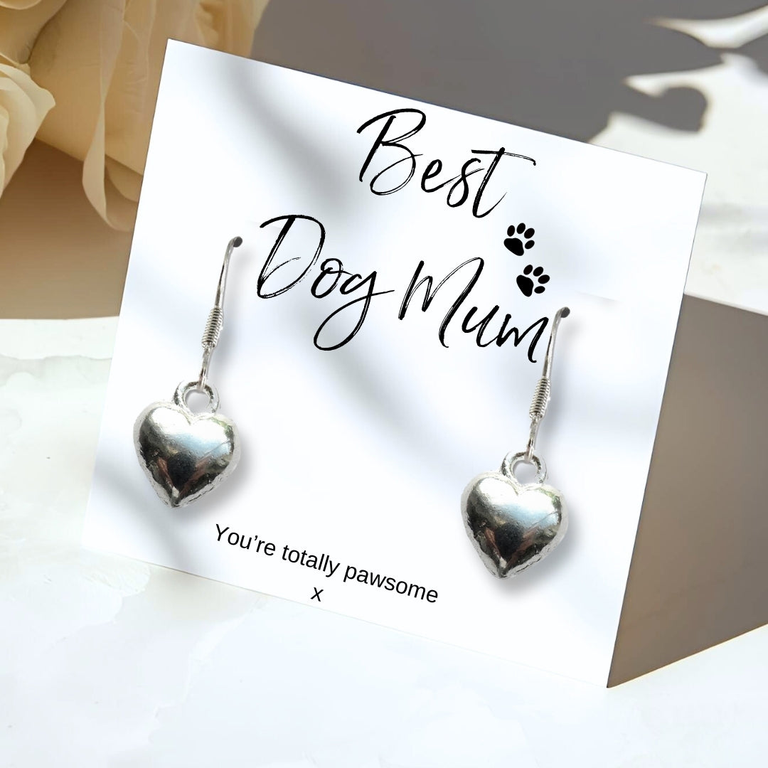 Best Dog Mum Earrings & Jewellery Box Gift