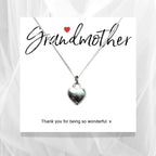 Grandmother Little Quote Gift Card with Heart Necklace