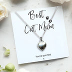 Best Cat Mum Necklace & Jewellery Box Gift