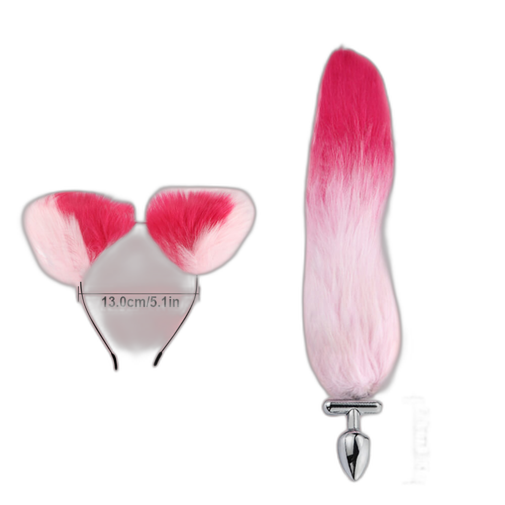 Finnick - 15 Inch Fox Tail Metal Butt Plug - Anal Sex Toy - 2 Colors