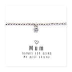 Mum Thanks For Being My Best Friend Beaded Bracelet