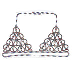 Sexy Bikini With Heart-shaped Rhinestone Claw Chain On Body Chain