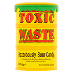 12 x Toxic Waste - Yellow Sour Candy 42Gm