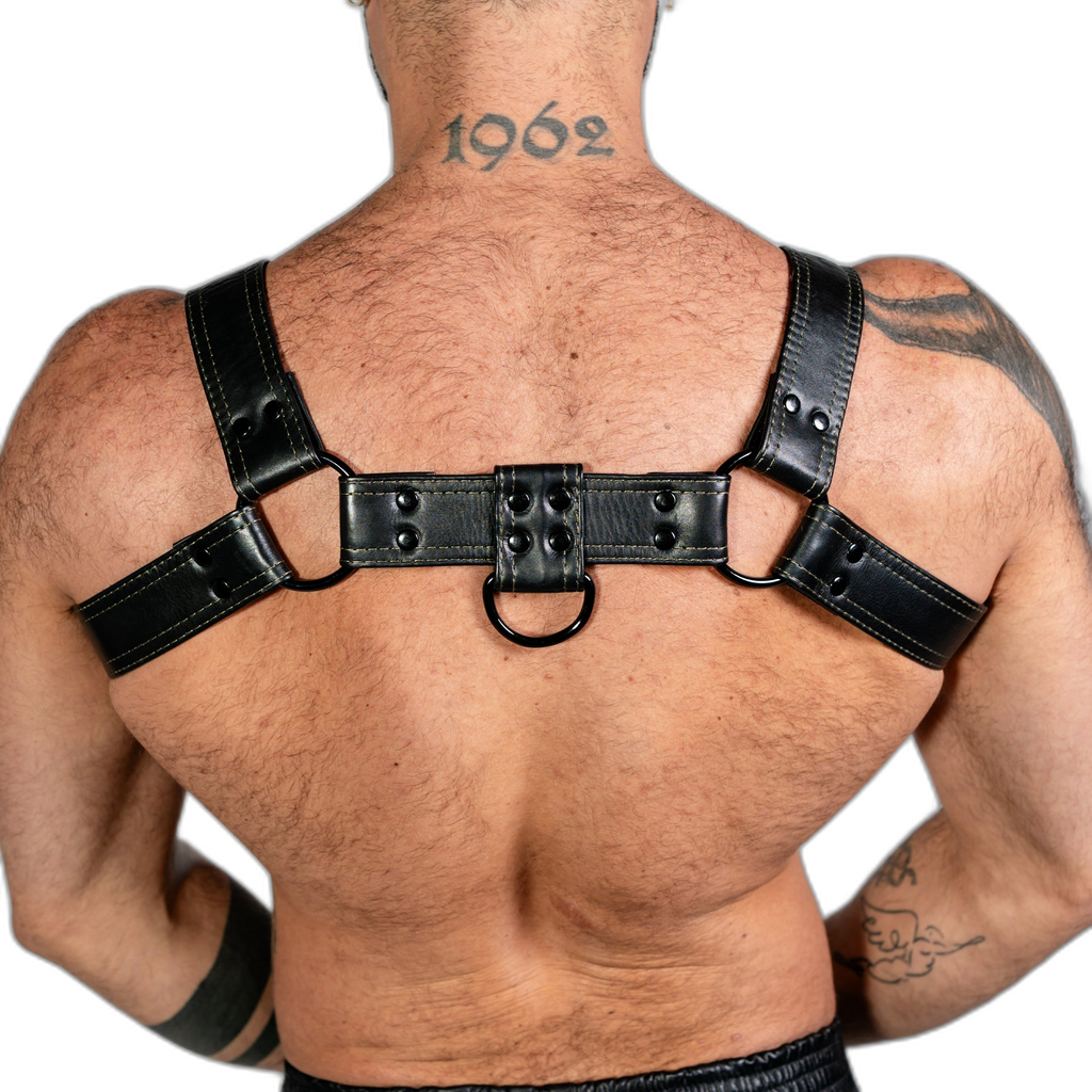 ruff GEAR RAW  Leather Bulldog Harness Black Army