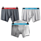 3Pcs Men's Sports Cotton Soft Solid Color Boxer Briefs