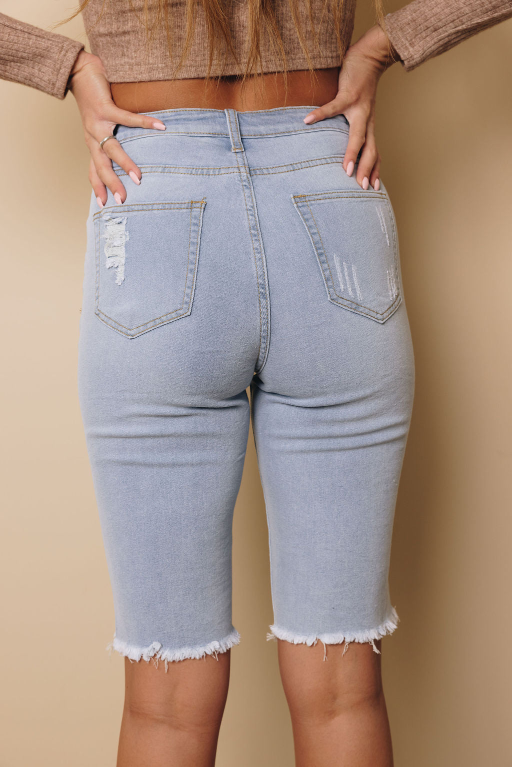 Kay Denim Bermuda Shorts