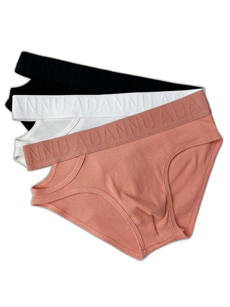 Men’s Ribbed Cutout Stretch Cotton Briefs