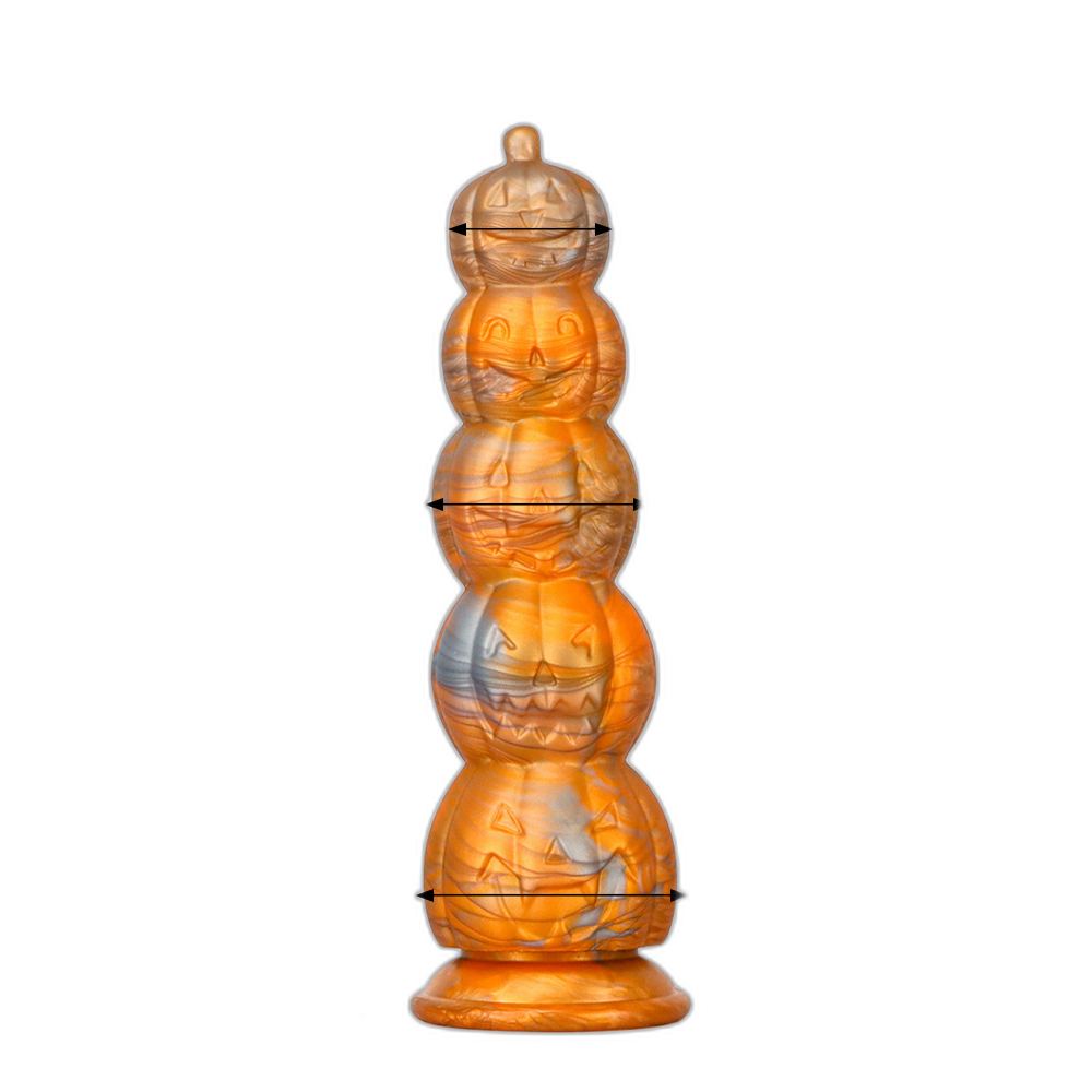 Pumpkin Anal Beads - Hands-Free Butt Plug - Soft Silicone Anal Sex Toy