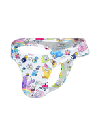 2 Pack Men's Low-Rise Sexy Print Thong