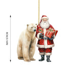 Old Man And Polar Bear Christmas Pendant Christmas Tree Decoration
