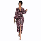 Women's Casual Loose Simple Leopard-Print Dress