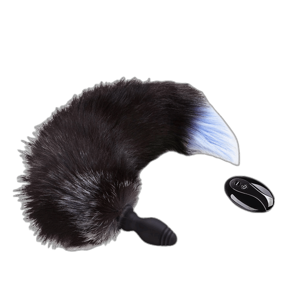 Roxy - Vibrating Anal Plug - Fox Tail Butt Plug - Ribbed Butt Plug
