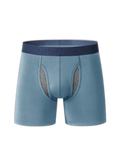 Breathable Sports Boxer Briefs with Open Fly