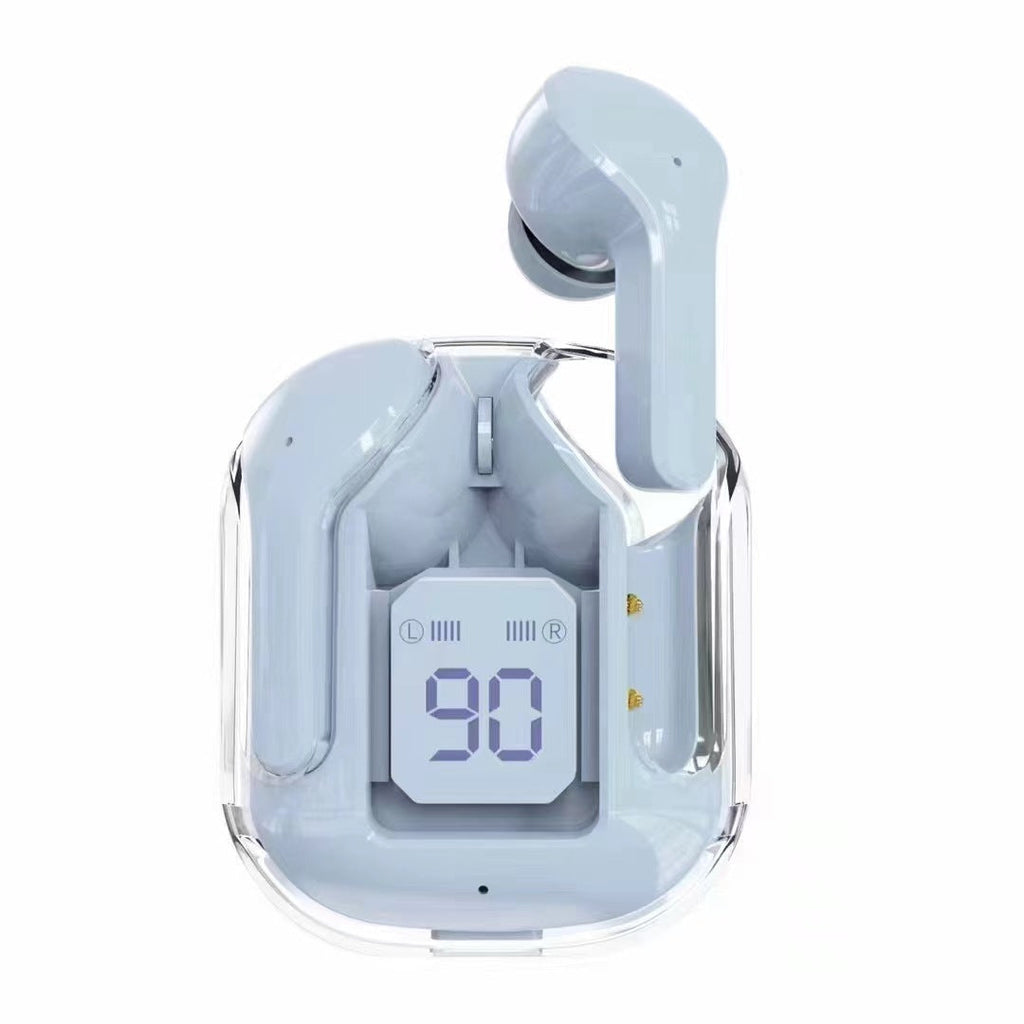 Premium Mini Transparent Wireless Earbuds - Bluetooth 5.3 ENC Noise Cancelling Headphones with Digital Display