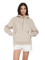 Organic Half Zip Hoodie: Womens