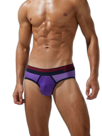 Men’s Spliced Lines Briefs in Ombre