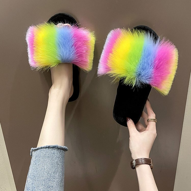 New Style European And American Casual Flat Slippers For Autumn Winter