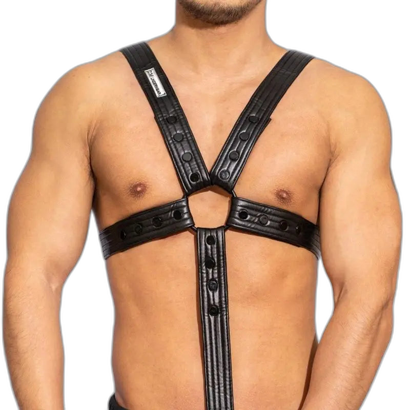 Sexy PU Leather Cock Ring Penis Harness