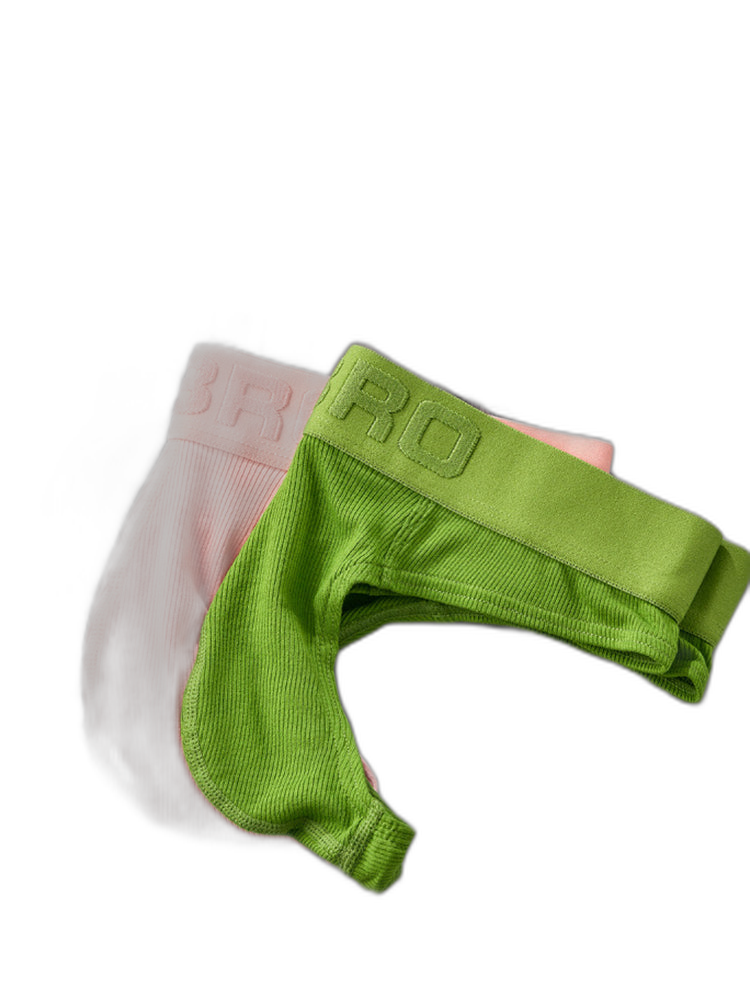 2 Pack Men's Ribbed Butt-Lifting U-Pouch Sexy Thong