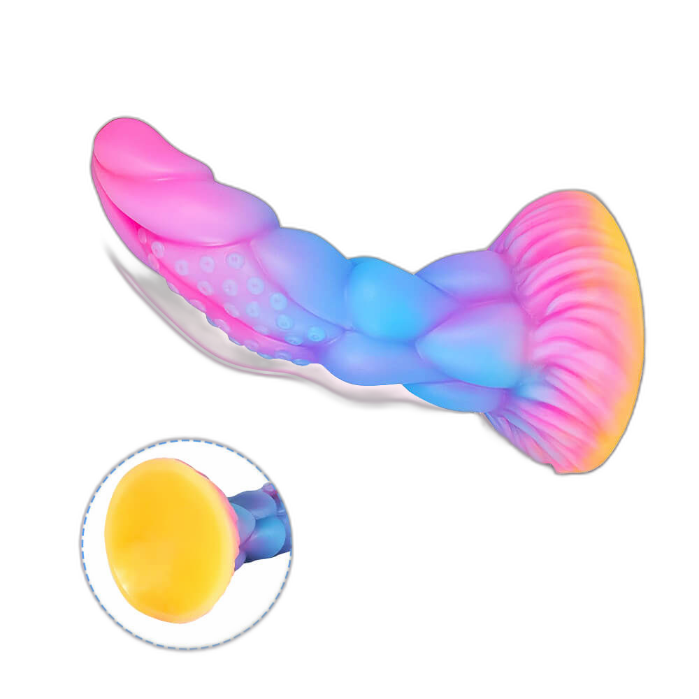 Nebulox - 8 Inch Glow In The Dark Dildo - Monster Dildo - Tentacle Dildo - Bug Dildo